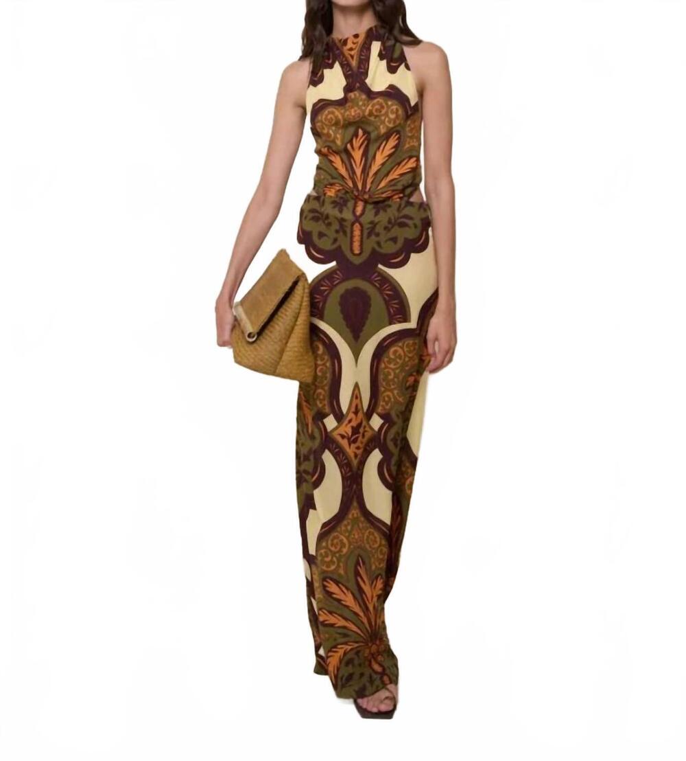NEW JOHANNA ORTIZ finding peace silk halter dress in palma sevilina